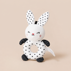 Peluche Anneau de Dentition Noir et Blanc - Lapin