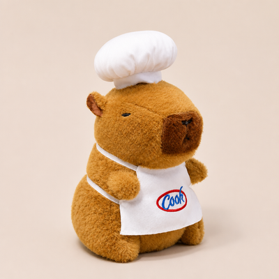 Peluche Capybara Cuistot - 25cm