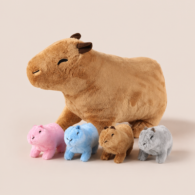 Peluche Capybara Réaliste avec Enfants