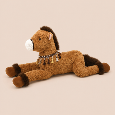 Peluche Cheval Marron Géant