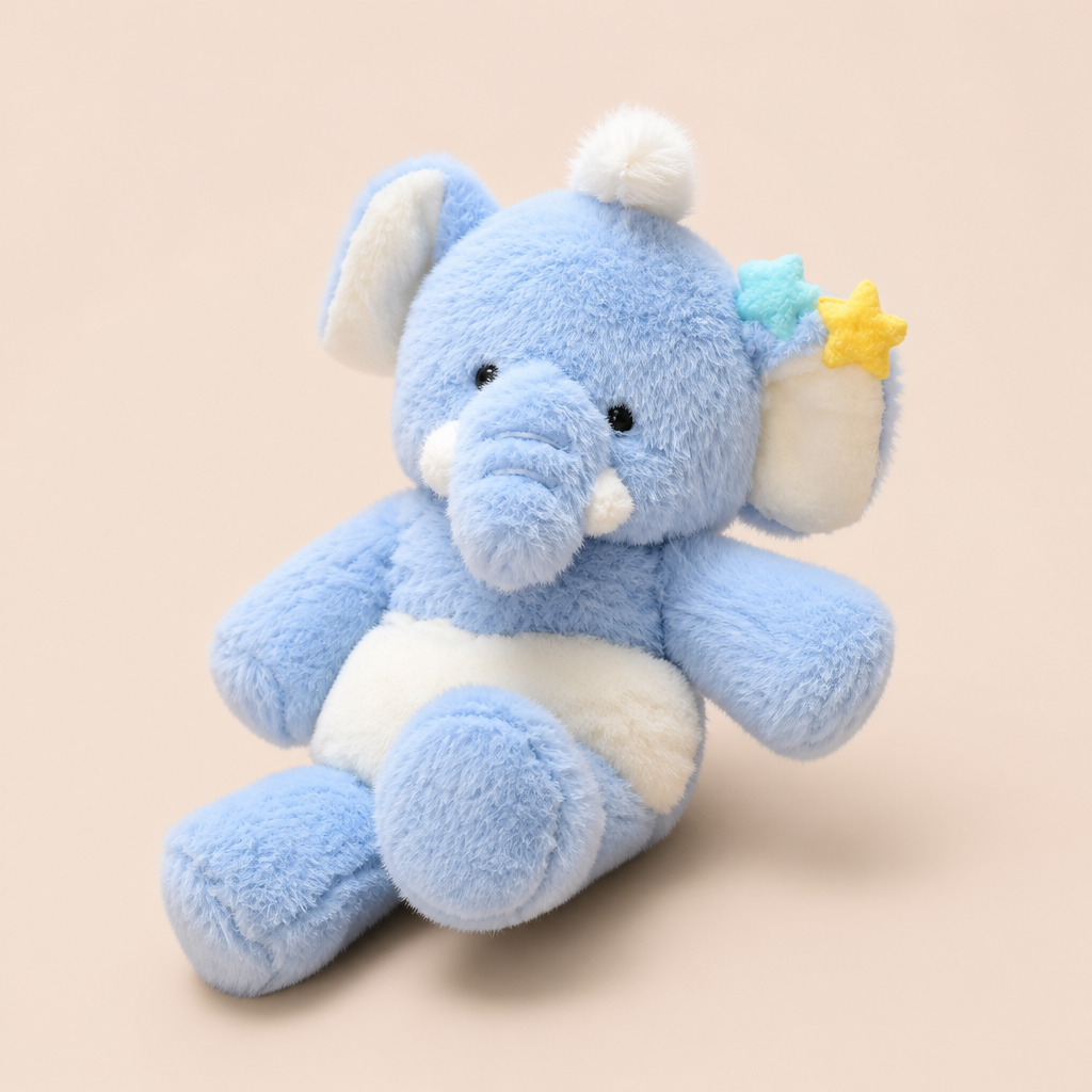 Peluche Éléphant Bébé Bleu