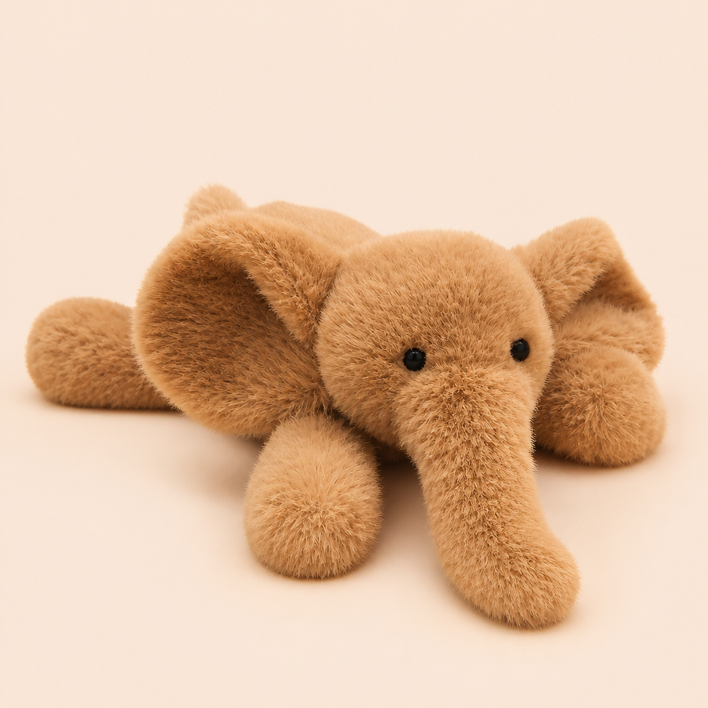 Peluche Éléphant Marron - 30 Cm