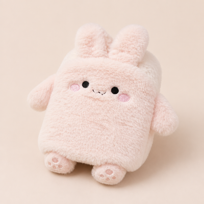 Peluche Lapin Bouillotte Rose