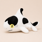 Peluche Requin Blanc et Noir Tacheté