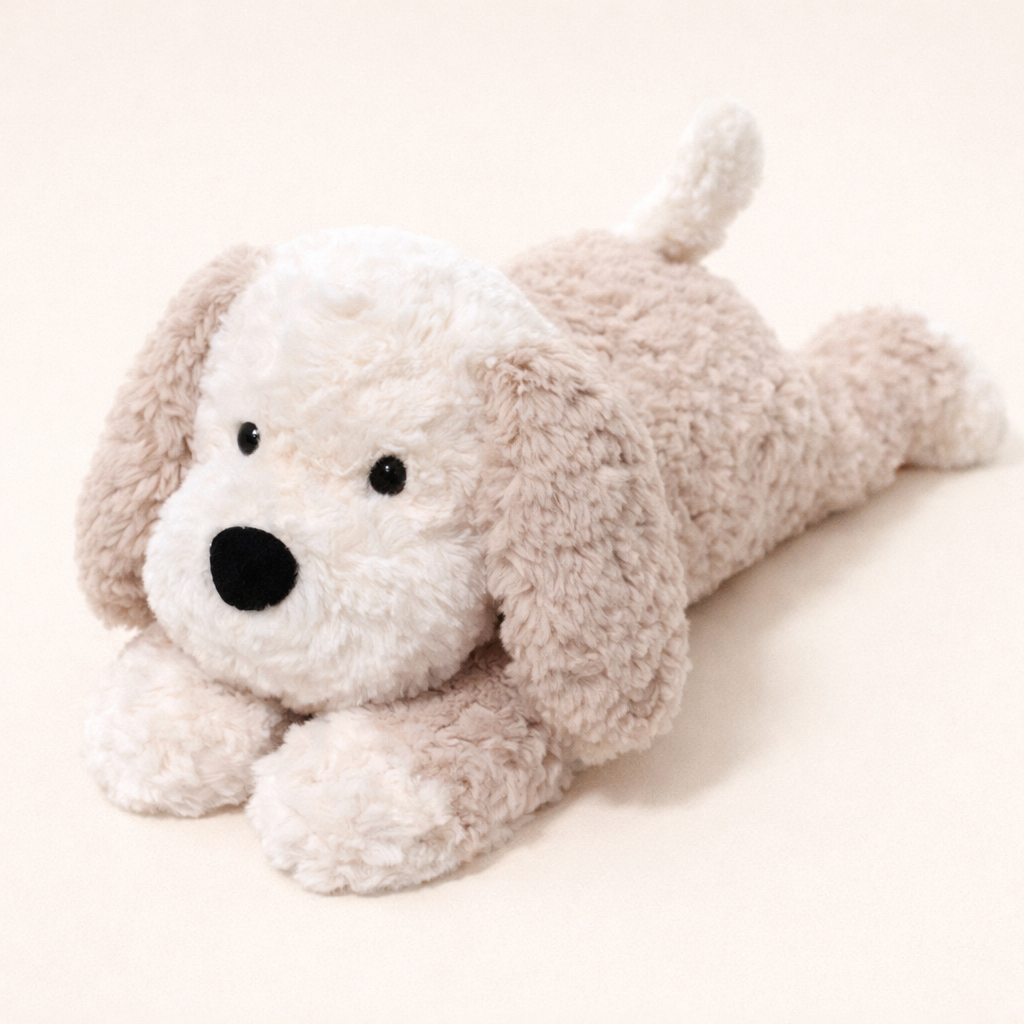 Peluche Chien Bichon Maltais