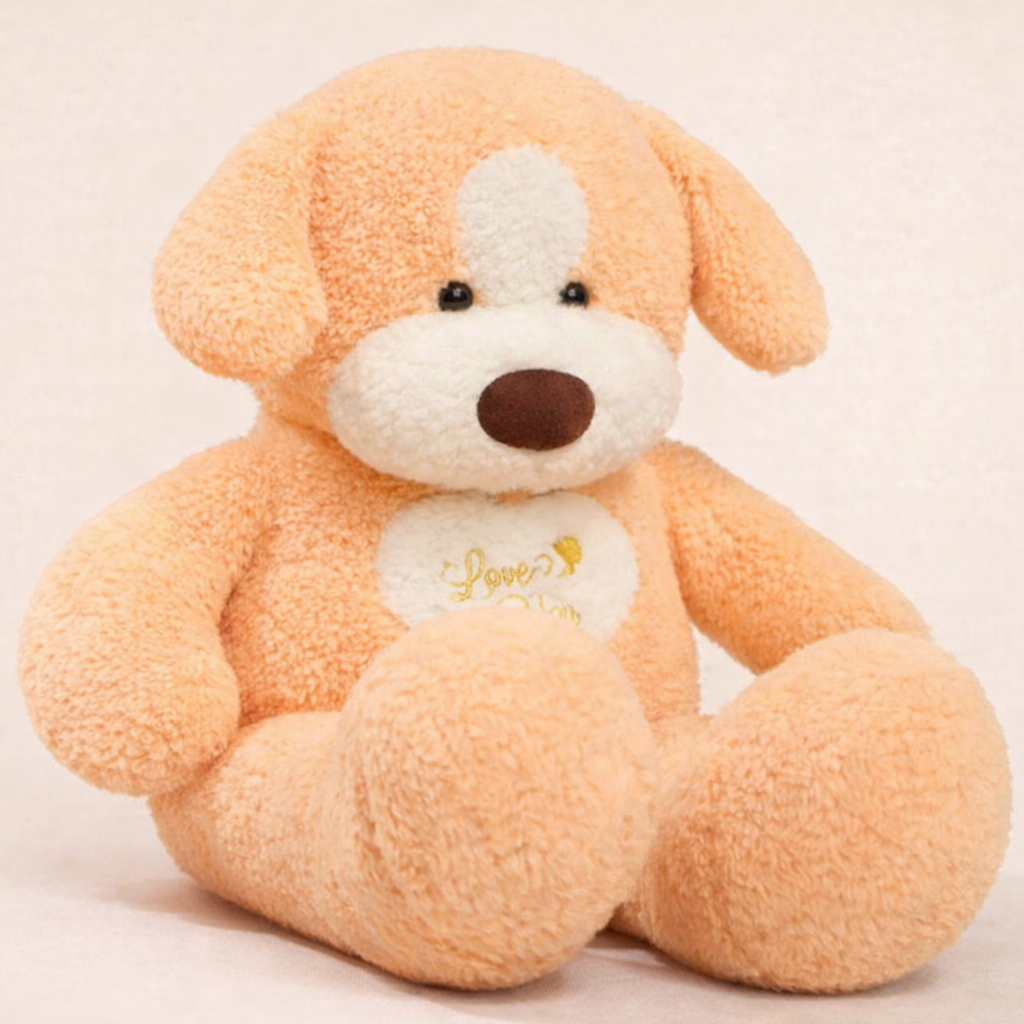 Peluche Chien Orange