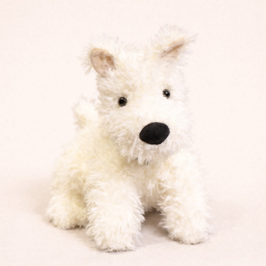 Peluche Chien Terrier Blanc