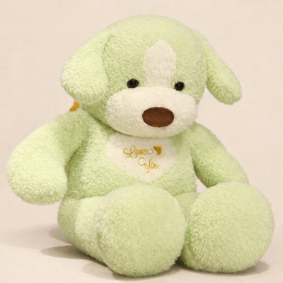 Peluche Chien Vert