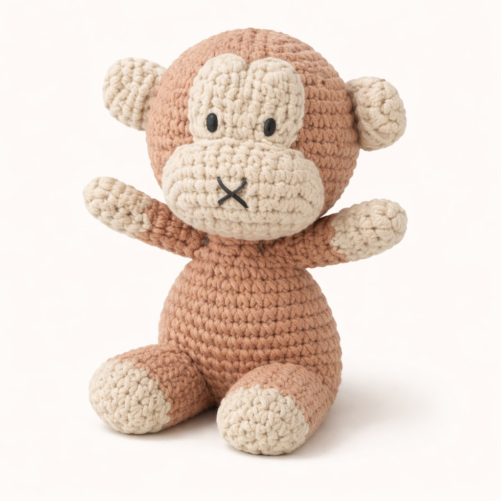 Peluche Crochet Singe