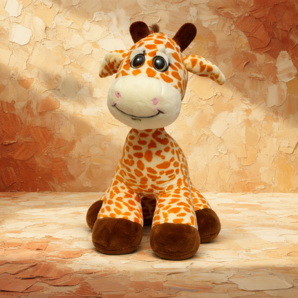 peluche girafe gros yeux