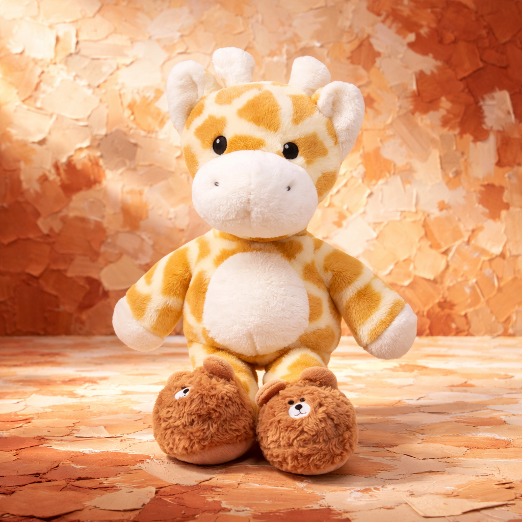 peluche girafe jaune