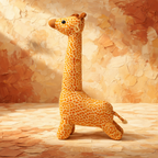 peluche girafe orange