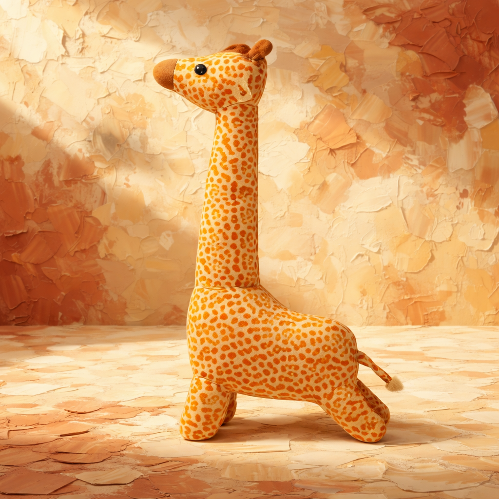 peluche girafe orange
