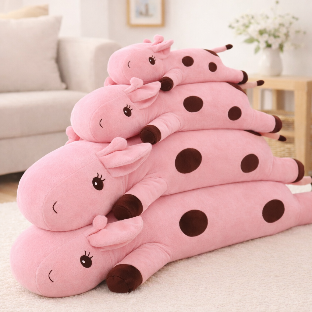 Peluche Girafe Rose - vue 2