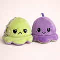 Peluche Pieuvre Reversible Vert /violet