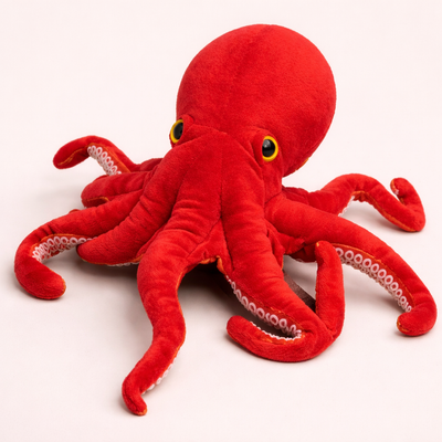Peluche Pieuvre Rouge
