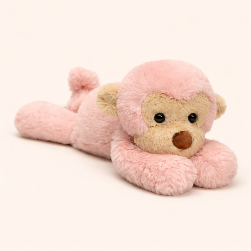 Peluche Singe Rose