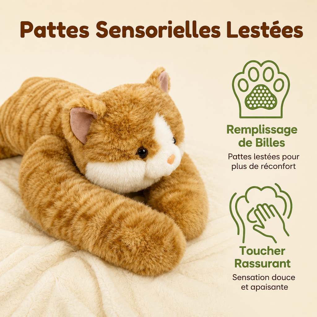 Peluche Lourde Chat Roux - vue 2