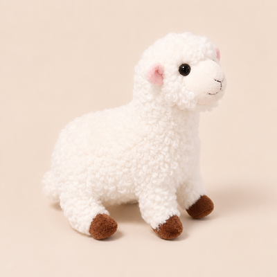 Pendentif Mouton Blanc en Peluche
