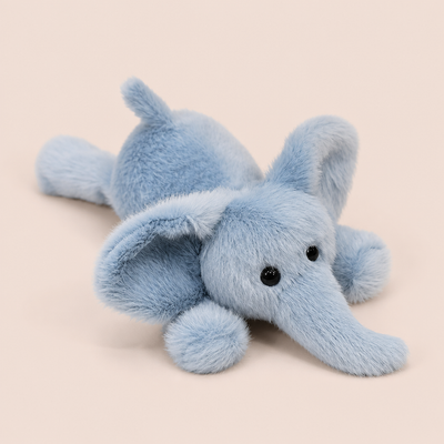 Petit Doudou Éléphant Bleu