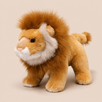 Petit Lion Réaliste en Peluche