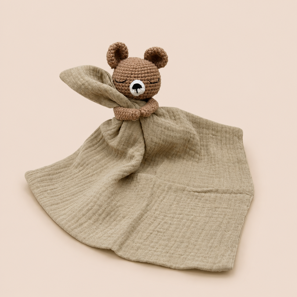 Petit Ours Plat/serviette en Peluche