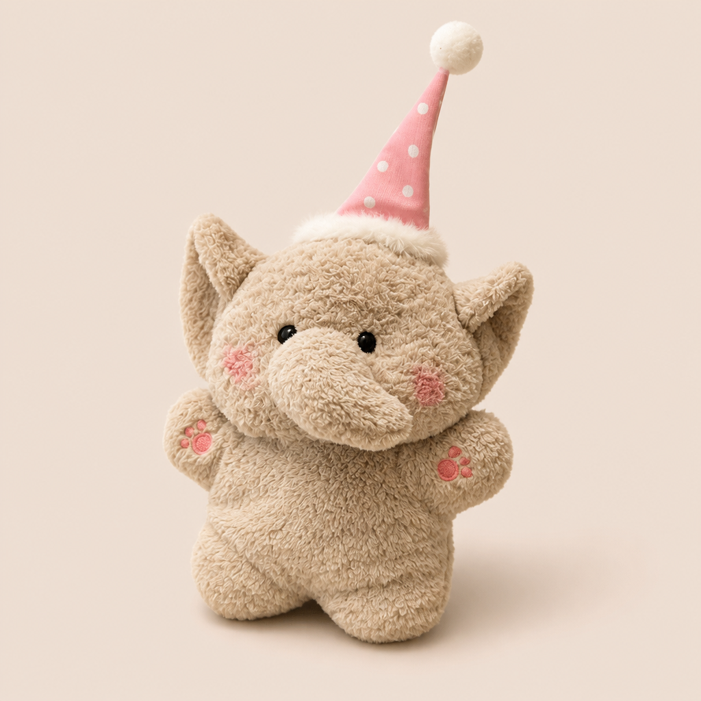 Petite Peluche Éléphant D'anniversaire
