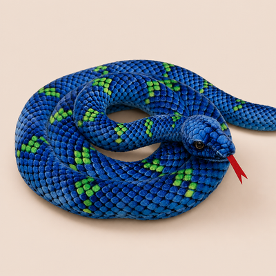 Serpent en Peluche Réaliste